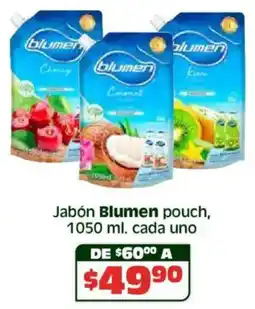 Soriana Híper Blumen jabón pouch oferta
