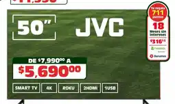 Soriana Híper Jvc smart tv 50” oferta