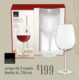 Soriana Híper Noble xl juego de 2 copas oferta