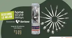Soriana Híper Home style design juego de 16 cubiertos color blanco oferta