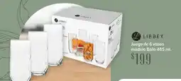 Soriana Híper Libbey juego de 6 vasos modelo bala oferta