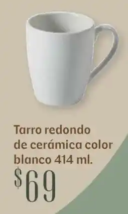 Soriana Híper Tarro redondo de cerámica color blanco oferta