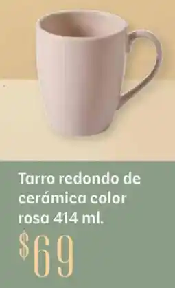Soriana Híper Tarro redondo de cerámica color rosa oferta