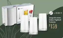 Soriana Híper Libbey juego de vasos cabos highball oferta