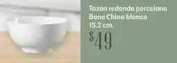 Soriana Híper Tazón redondo porcelana Bone China blanco oferta