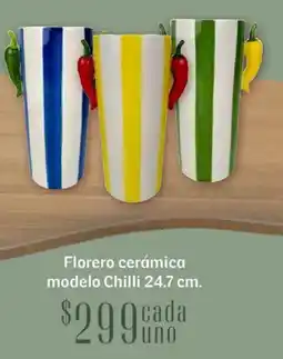 Soriana Híper Florero cerámica modelo chilli oferta