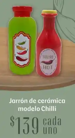 Soriana Híper Jarrón de cerámica modelo chilli oferta