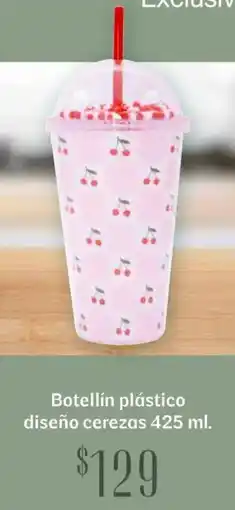 Soriana Híper Botellín plástico diseño cerezas oferta