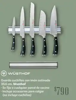 Soriana Híper Wüsthof guarda cuchillos con imán satinado oferta