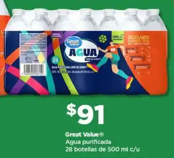 Great Value agua purificada
