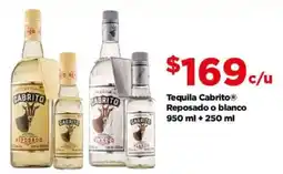 Bodega Aurrerá Cabrito tequila reposado o blanco oferta