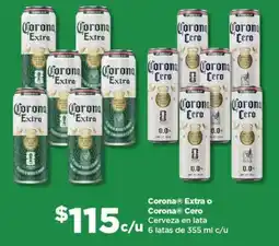 Bodega Aurrerá Corona Extra o Corona Cero cerveza oferta