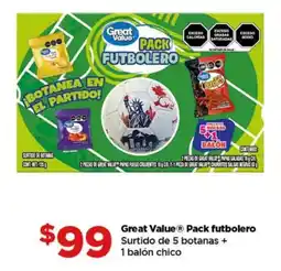 Bodega Aurrerá Great Value pack futbolero oferta
