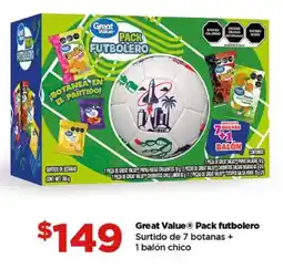 Bodega Aurrerá Great Value pack futbolero oferta