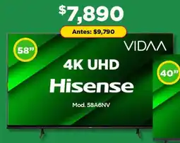 Bodega Aurrerá Hisense 4K UHD TV 58" oferta