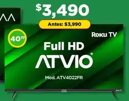 Bodega Aurrerá ATVIO Full HD Roku TV 40" oferta