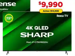 Bodega Aurrerá Sharp 4K QLED Roku TV 75" oferta