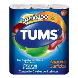 Farmacias YZA Tums Extra Surtido 8 Tabs oferta