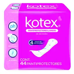 Farmacias YZA Kotex Pantiprotectores Largo 44 Pzas oferta