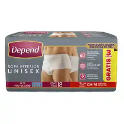 Farmacias YZA Depend Ropa Int Ch/Md 18 Pzas oferta