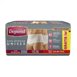 Farmacias YZA Depend Ropa Int Ch/Md 18 Pzas oferta