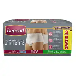 Farmacias YZA Depend Ropa Int Gd/Xgd 18 Pzas oferta