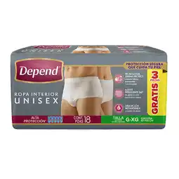 Farmacias YZA Depend Ropa Int Gd/Xgd 18 Pzas oferta