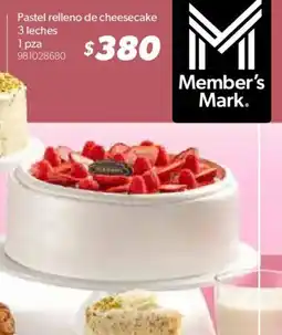 Sam's Club Pastel relleno de cheesecake 3 leches oferta