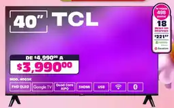 Soriana Híper Tcl smart tv 40" oferta