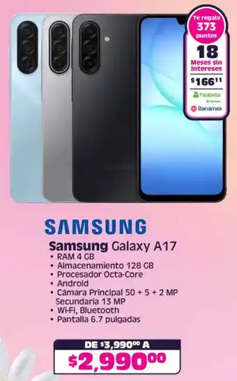 Soriana Híper Samsung galaxy A17 oferta