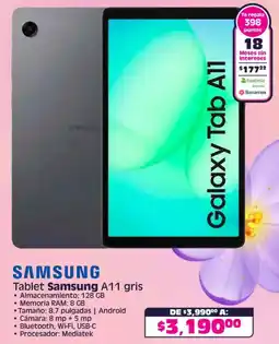 Soriana Híper Samsung A11 tablet gris oferta