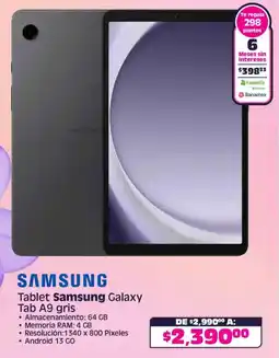 Soriana Híper Samsung galaxy tab A9 tablet gris oferta