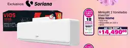Soriana Híper Vios home minisplit 2 toneladas inverter oferta