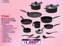 Soriana Híper T-fal batería modelo vital stone oferta