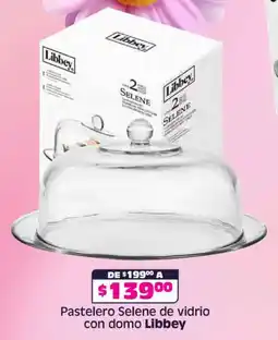 Soriana Híper Libbey pastelero selene de vidrio con domo oferta