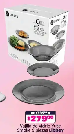 Soriana Híper Libbey vajilla de vidrio yute smoke oferta