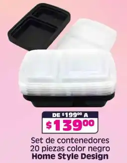 Soriana Híper Home style design set de contenedores oferta