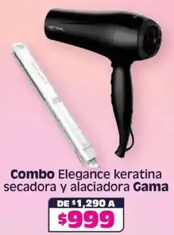 Soriana Híper Gama combo elegance keratina secadora y alaciadora oferta