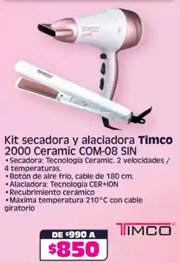 Soriana Híper Timco kit secadora y alaciadora oferta