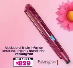 Soriana Híper Remington alaciadora triple infusión keratina, argán y mandarina oferta