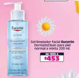 Soriana Híper Eucerin gel limpiador facial dermatoclean para piel normal a mixta oferta