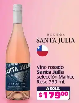 Soriana Híper Santa julia vino rosado selección malbec rosé oferta