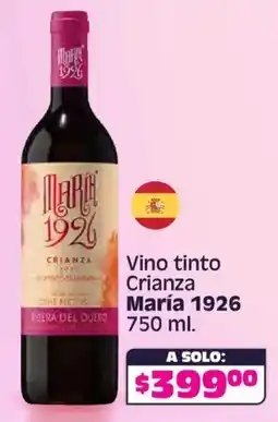 Soriana Híper María 1926 vino tinto crianza oferta