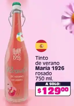 Soriana Híper María 1926 tinto de verano rosado oferta