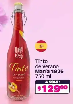 Soriana Híper María 1926 tinto de verano oferta
