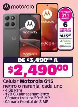 Soriana Mercado Motorola G15 oferta