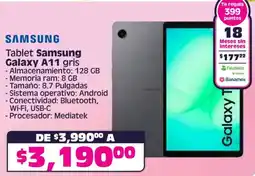 Soriana Mercado Samsung Galaxy A11 tablet oferta