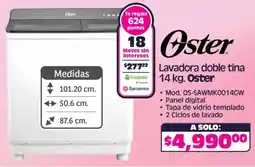 Soriana Mercado Oster lavadora doble tina 14 kg oferta