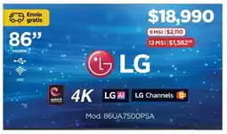 Chedraui LG smart tv 86' oferta