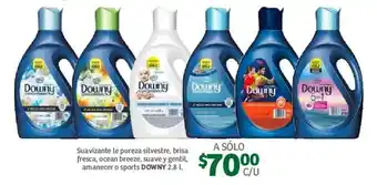 Soriana Mercado Suavizante Le Pureza Silvestre, Brisa Fresca, Ocean Breeze, Suave y Gentil, amanecer o Sports Downy 2.8lt oferta